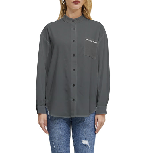 Staff Long Sleeve Button Up Casual Shirt Top - Industrial Cigar Co.