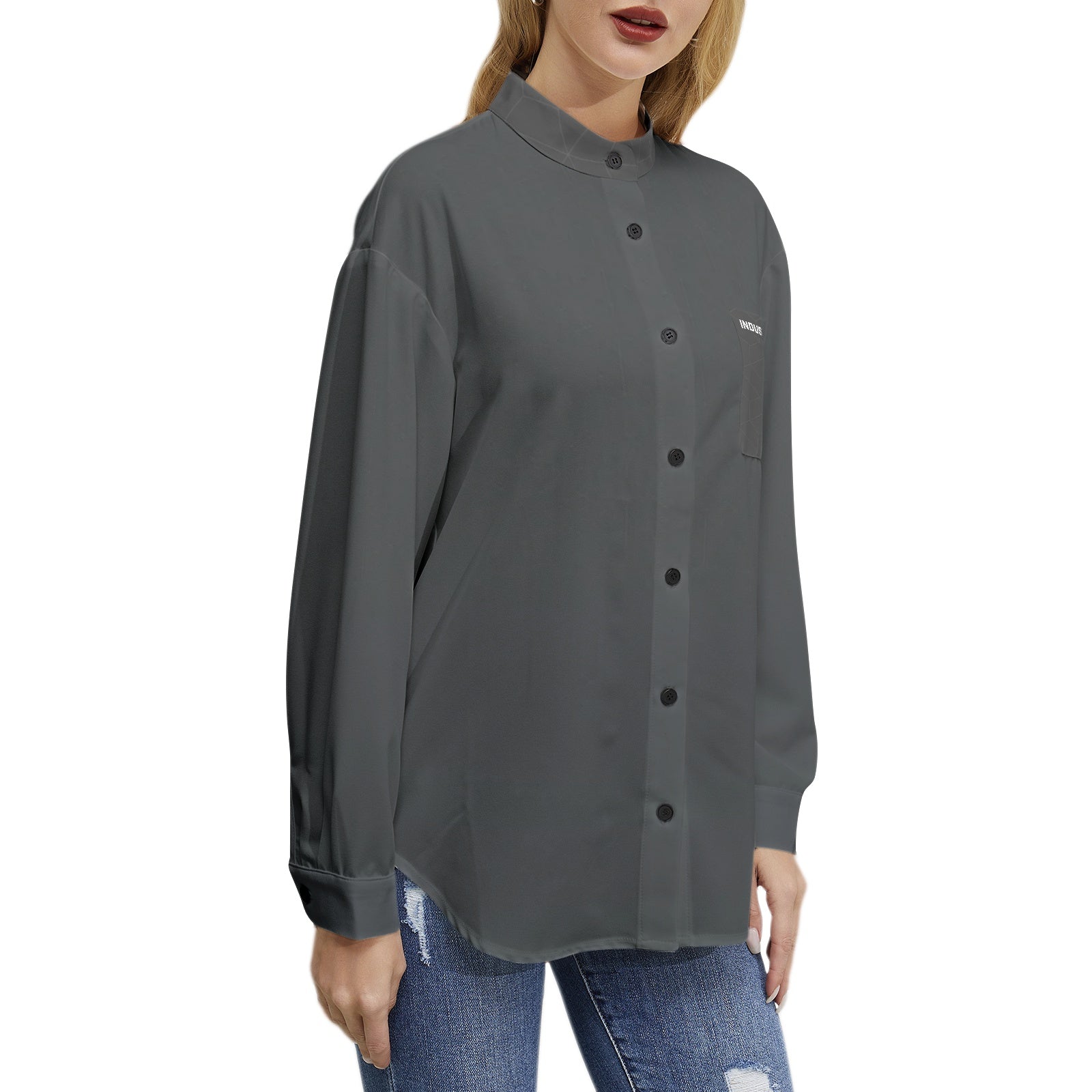 Staff Long Sleeve Button Up Casual Shirt Top - Industrial Cigar Co.