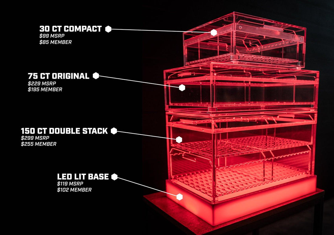 Industrial Cigar Co. Unveils Three Acrylic Humidor Options With an Upgraded LED Base