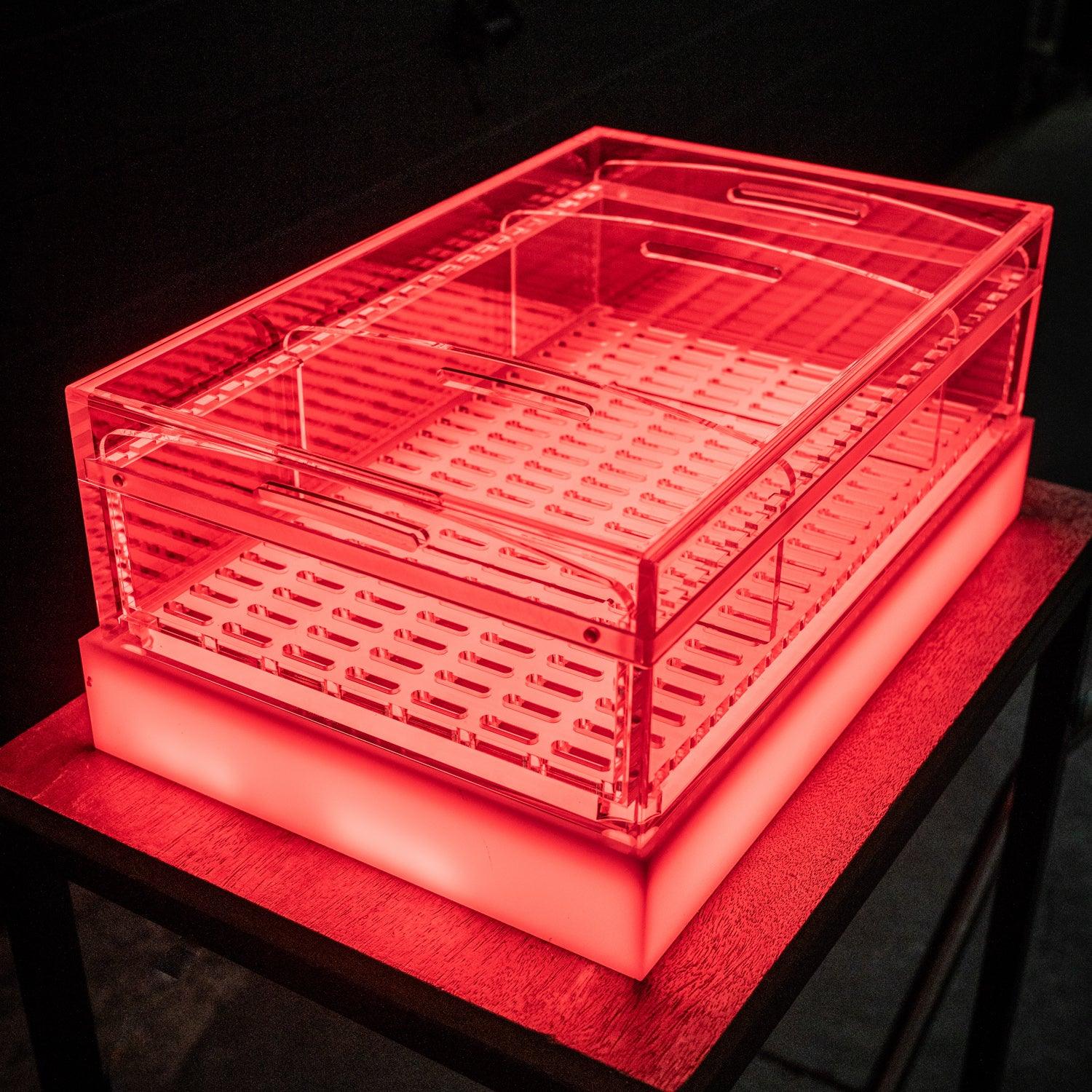 Acrylic LED Lit Base - Fits 70ct & 150ct - Wholesale - Industrial Cigar Co.