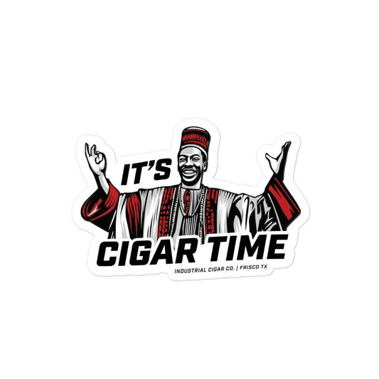 It's Cigar Time Sticker - Industrial Cigar Co.